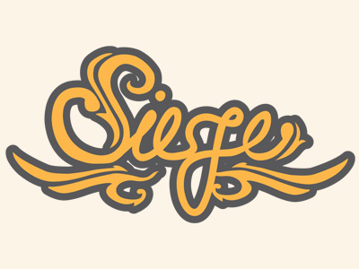 Siege Fitness logo branding hand rendered lettering logo