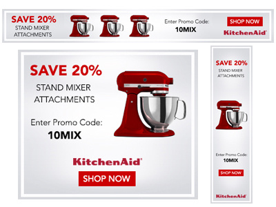 Kitchenaid Banners appliance banner ad branding design kitchen web