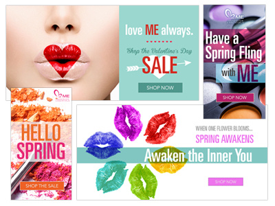 Makeover Essentials Banners ads banners beauty cosmetics design makeup web women