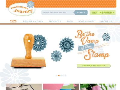 Fun Stampers Journey Website craft design ecommerce product stamp ux web