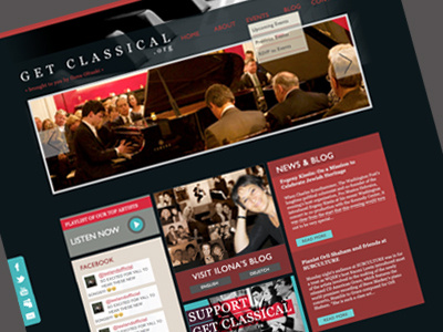 GetClassical.org Website blog classical design event music social integration web
