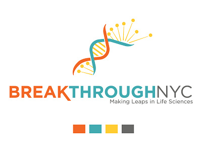 Breakthrough Logo branding color design life logo science