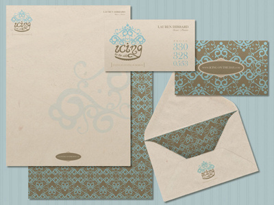 Icing Identity Package branding business card custom pattern letterhead logo design