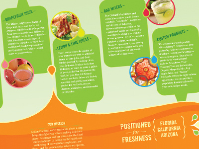 Sun Orchard brochure color food print