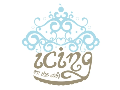 Icing on the Day Logo branding food logo design party planning