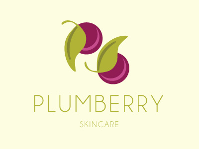 Plumberry Logo Version 2 branding fruit logo skin spa