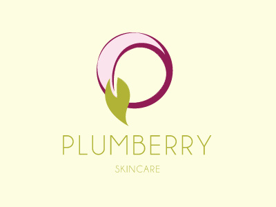 Plumberry Skincare Logo 3 branding fruit logo skin spa
