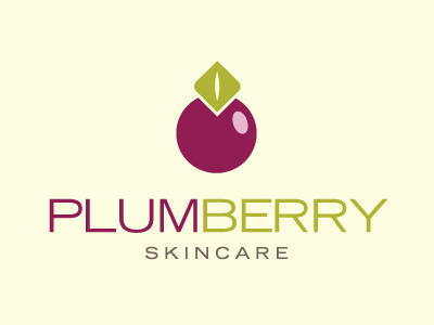 Plumberry Skincare Logo 4 branding fruit logo skin spa