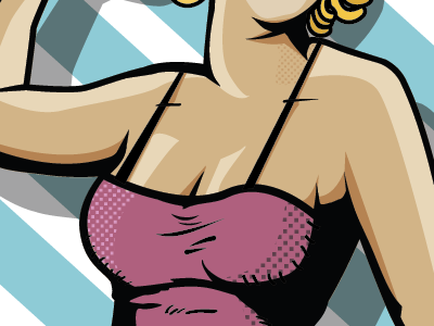 girl boobs illustration illustrator pinup