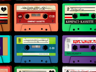 Tapes And Tapes cinema 4d illustration modeling retro tapes
