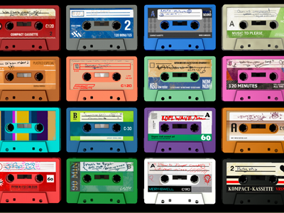 Tapes And Tapes 3d cassette cinema 4d retro tape