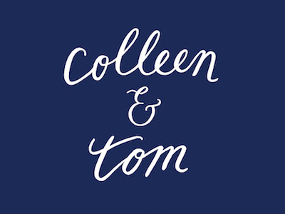 colleen & tom hand lettering ampersand weddings invitations