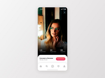 Day 2 app clean ui ios minimal mobile app design profile profile page sasha ruddy social media ui ux white