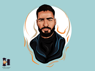 my artwork brush brush tool dribbble hadeel kweifati hadeel98 illustration illustrator maluma my artwork order pencil pencil tool portrait wacom tablet