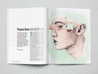 Narciso book design editorial graphic design illustration magazine illustration
