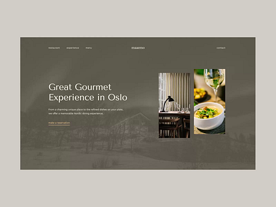 Nordic Gourmet Restaurant food gourmet luxury restaurant ui design upscale web design webdesign