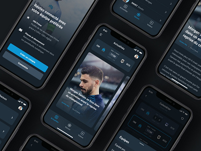 OM App Redesign app app design dark theme football redesign sports ui ui design uiux user interface ux uxdesign