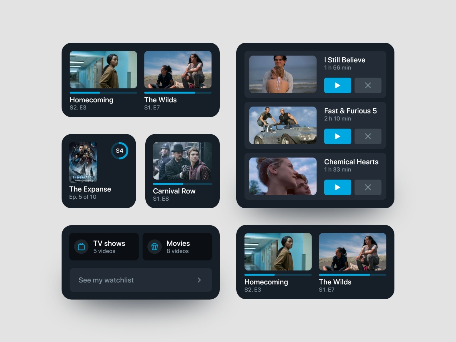 Widgets Concept Amazon Prime Video by Jonathan Dalmasso on Dribbble