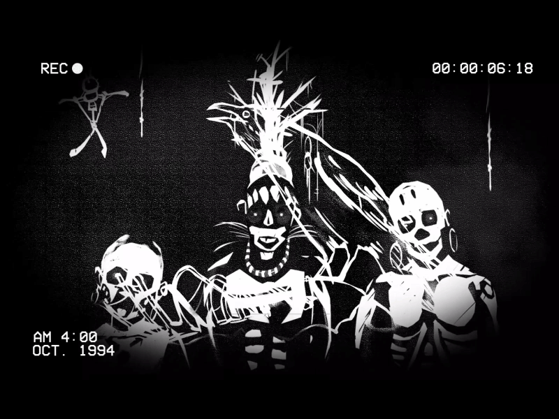 MTV - The Ritual (Invocation) after effect animation black and white brush digit digital illustration forest frame per frame gif illustration motion motion graphics mtv noise trash