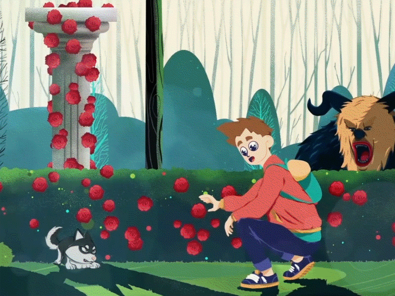 Tedd & Luna - Your story beautyandbest book brush cartoon digit digital illustration disney dog fantasy forest grimm illustration perrault pomsky story tales teddluna travel