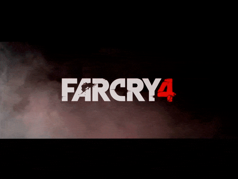 Far Cry 4 Logo after effect animation farcry farcry4 logo motiondesigner particular redwhite smoke typography typography design visual effects