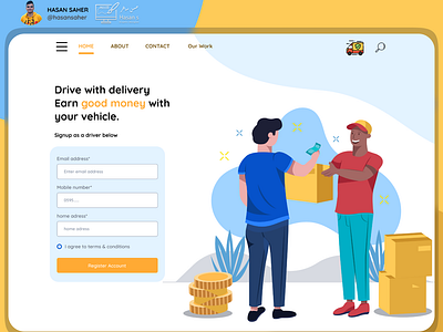 UI UX ..* A professional website for a delivery office