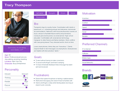 Tracy Thompson User Persona