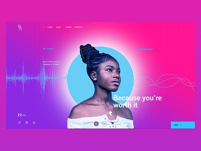 Music Concept HomePage concept homepage landing music ui ux web design
