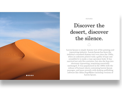 desert blog design blog blog post card design illustration minimal minimalism typography ui web