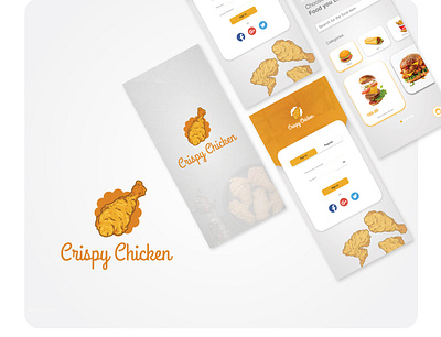 Crispy Chicken app branding design designer illustration logo uiux ux vector