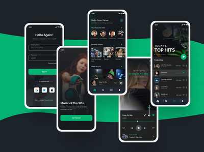 Spotify App - UI/UX Redesign app screen figma ios screens mobile app music app photoshop spotify ui ui design ui ux ux ux design