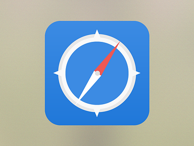 Safari browser design flat icon ios ios7 safari