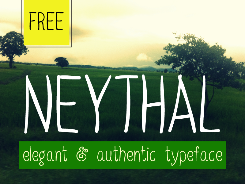 Neythal Free Font typeface font handmade display elegant type design typography free freebie handwriting handdrawn