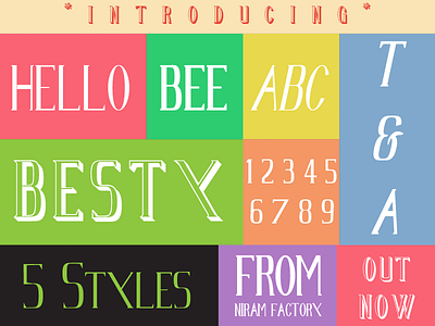 Besty Typeface display elegant font geometry handmade type design typeface typography