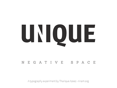 Unique Negative Space experiment logo negative space sign typeface typography