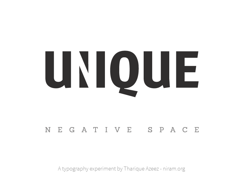 Unique Negative Space negative space typography sign logo experiment typeface