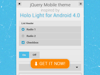 Jquery Mobile theme inspired by Holo Light for Android 4.0