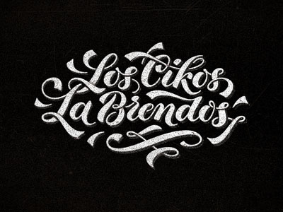 Los Cikos La Brendos calligraphy custom lettering logotype type