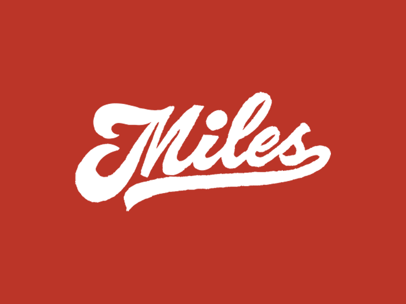 Miles cafe logo sketching