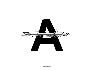 'A' for Arrow design illustration kualalumpur malaysia vector