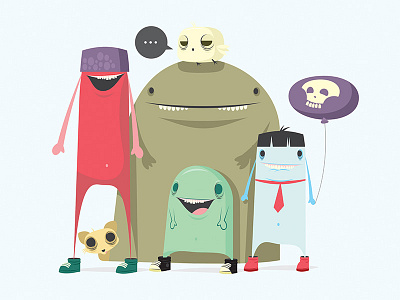Family Game character design illustration monstritos mostritosrockeros ulisescostilla