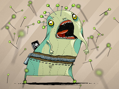 Pesadilla Vudú (Voodoo Nightmare) character design illustration monstritos mostritosrockeros ulisescostilla