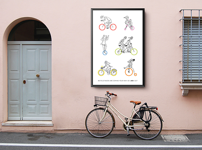 Bycicle poster bycicle children book illustration childrens book childrens illustration illustration ilustracion love men street woman