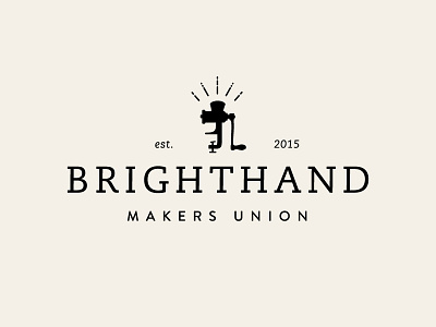 Brighthand Makers Union Logo branding brighthand food grinder logo maker mark sausage