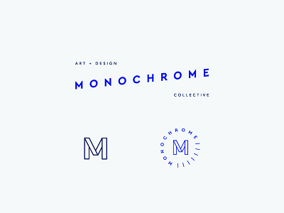 Monochrome Collective branding cobalt collective logo m mark