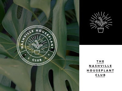 Nashville Houseplant Club WIP badge branding club houseplant logo mark nashville plants pots