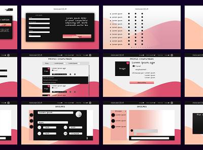 Manjakoeur UI branding dating dating website simple ui design webdesign webdesigner