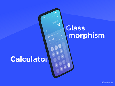 Glassmorphism Calc adobe xd adobexd calculator calculator app calculator ui glass glassmorphism ui ui design uidesign uiux