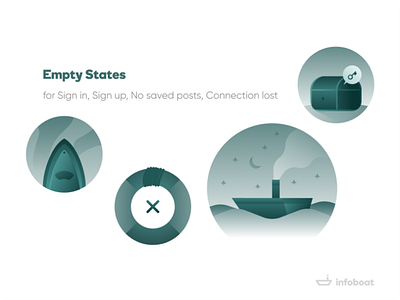 Empty States referencing Boat android design empty empty states icon illustration state states ui