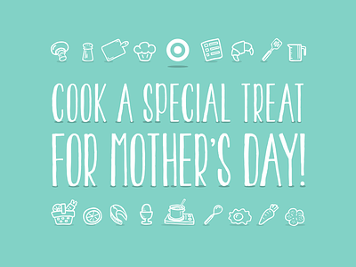 Cook for Your Mom banner blue day illustration mom mothers mothers day print target teal typography